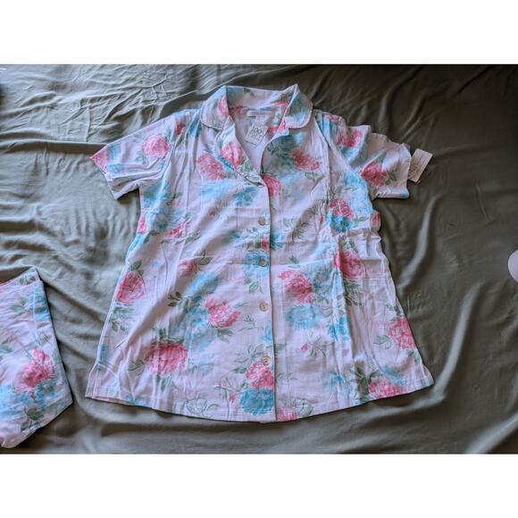 NWT Carole Hochman Precious Peony Cotton Capri Pajama Set size S - Picture 1 of 10